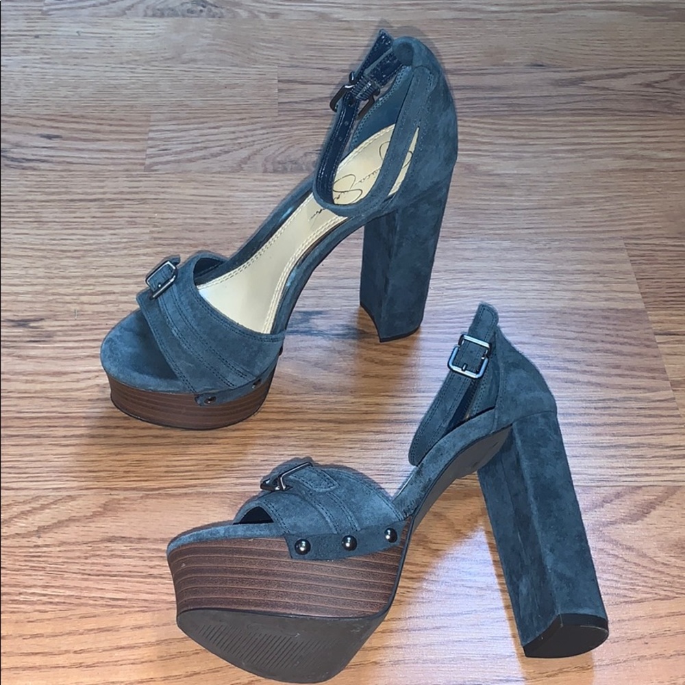 Jessica Simpson Blue Suede Pumps
